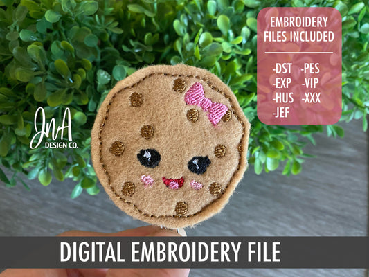 DIGITAL Full Cookie Kawaii Embroidery File Felties, Felt, Bow, Clip, Embellishments, Nurse/ Doctor Badge Decor- MADE TO ORDER