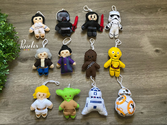 Space Battles, Order Galaxy Fighters Dark Side, Rebel Inspired Felt Plushies, Crib Mobile, Christmas Ornaments, Plush Toys- MADE TO ORDER