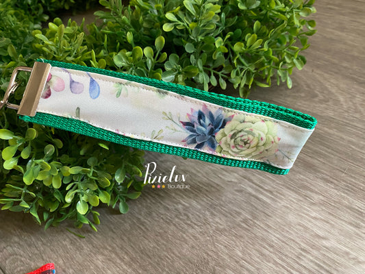 Plant mom, Assorted Succulents Inspired Wristlet, Key Fob, Lanyard - READY TO SHIP
