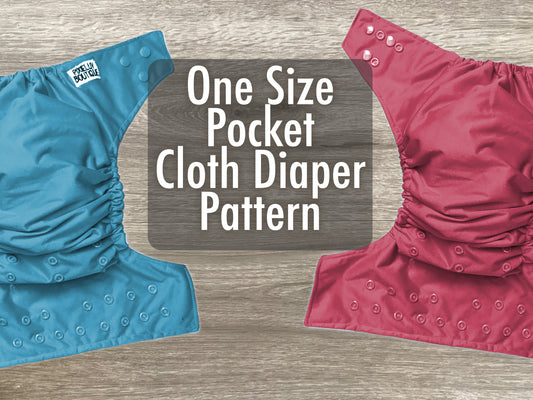 Digital Pattern, One Size Pocket Diaper and Snaps Pattern, Sewing, Do it Yourself, Cloth Diapers, Reusable Diapers (The290ss- Los290ss) INSTANT DOWNLOAD